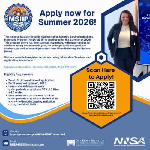 NNSA-MSII_ summer program