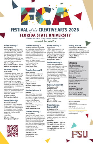 Festival of Creative Arts events poster