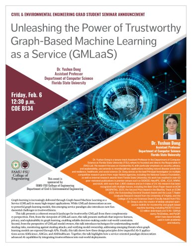 Yushun Dong seminar flyer