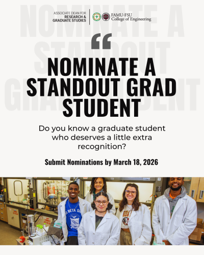 Click this graphic to submit your grad student nomination.
