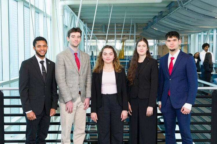 Team 104 L to R: Alexander Moricette, Joshua Dindinger, Eva Aguirre, Dana Wolfe, Lazaro Castano