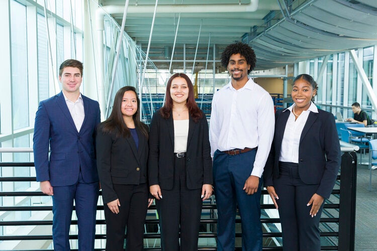 Team 105 L to R: Garrett Schlossnagle, Juliet Delapena, Alexyss Savannah, Angel Caballero, Alisha Westbrook