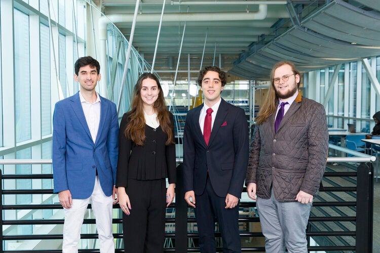 Team 107 L to R: Thurston Da Vitoria Lobo, Julia Martin, Damian Lopez, Connor Blan
