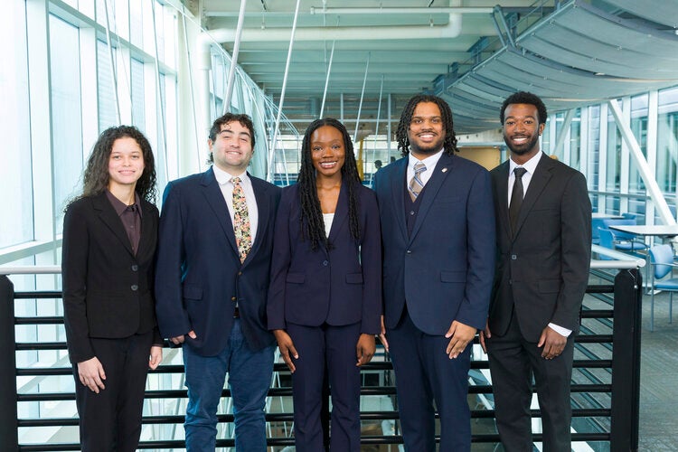 Team 112 L to R: Taylor Kinsey, Adrian Cancio, Tolulope Ogunfuwa, Joshua Danni, Donovan Johnson