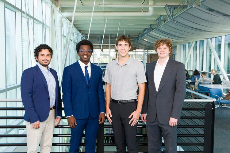 Team 208 L to R: Kristoffer Durham, Thaddeus Flagge, John Parios, Jack Poulson