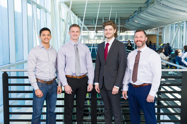 Team 213 L to R: Zacharie Ayotte, Zane Banachowski, Jackson Powers, Kenneth Williams