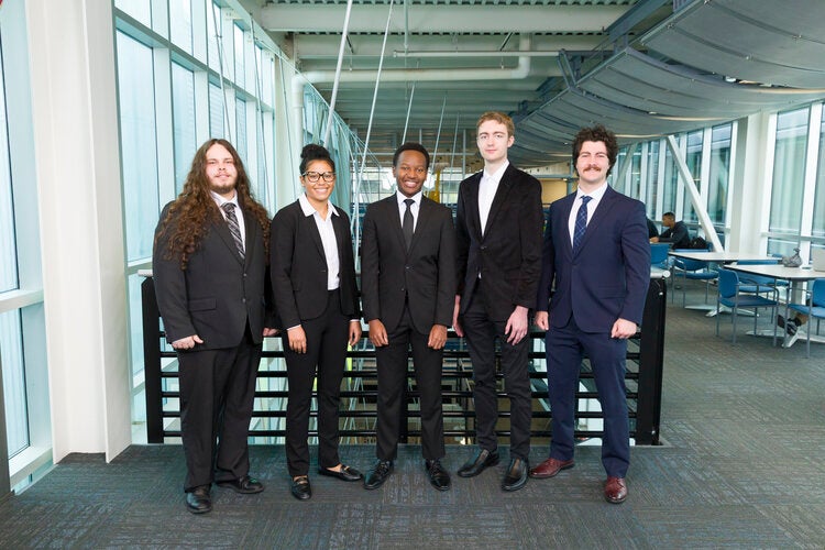 Members of Team 308 left to right: Paul Bell, Jae Garland, Jaimison Marcelin, Cody Rodgers, Chris Wacker