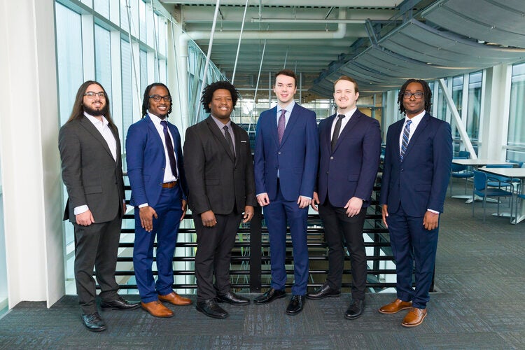 Members of Team 316 left to right: Lucas Blanchette, Da’Mari Clayton, Ya’Narris Fletcher, Robert Miller, Joshua Nable, Jeffery Thomas Jr.