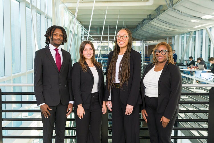Members of Team 401 left to right: Daniel Andrews, Ana Correa, Devan Perry, Azaria Moore