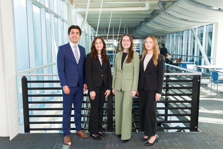 Members of Team 404 left to right: Javier Mendez, Alexa Saade, Molly Sonn, Adriana Szurnicki