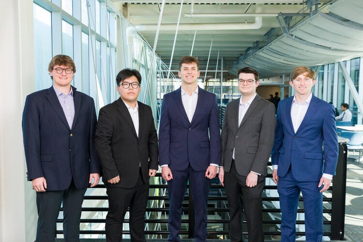 Members of Team 504 left to right: Macauley Bacon, Jiabai Gao, John Holley, Noah Hughes, Justin White