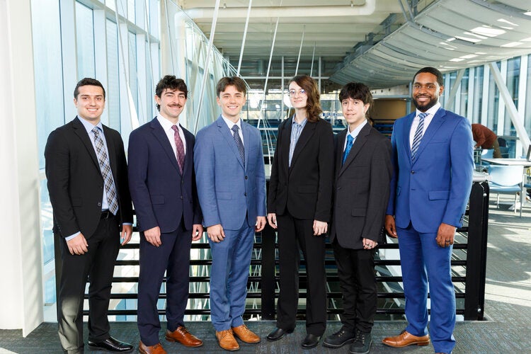 Members of Team 514 left to right: Tim Alves, Andrew Antonelli, Leland Eggleston, Kat McCabe, Josh Ospina, Michael Sully