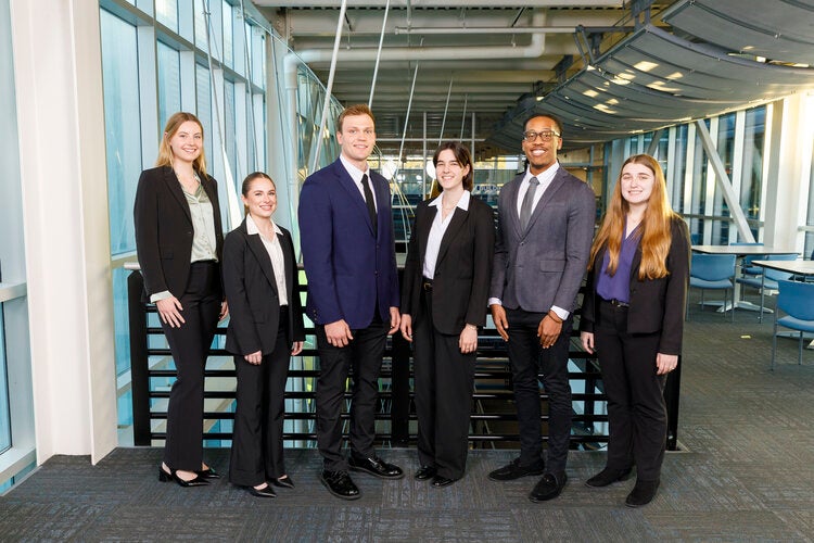 Members of Team 523 left to right: Vivian Byrnes, Abby Hall, Maxwell Johnson, Sam Long, Donnell Moses, Jessica Sapp