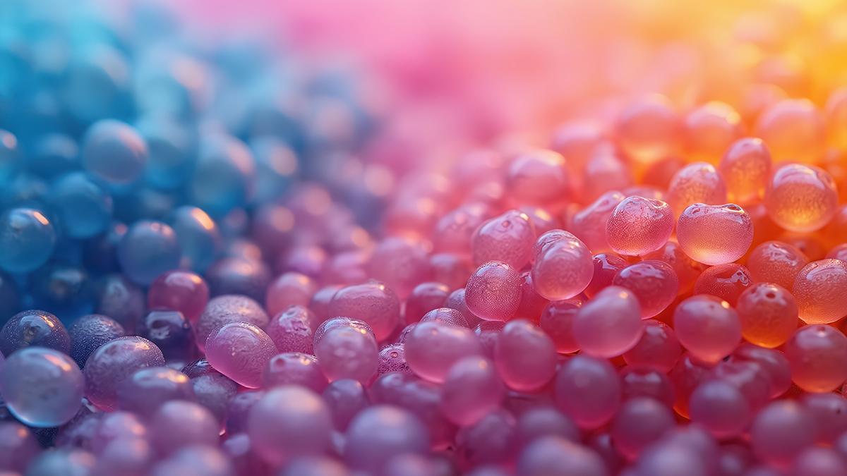 closeup shot of colorful plastic beads