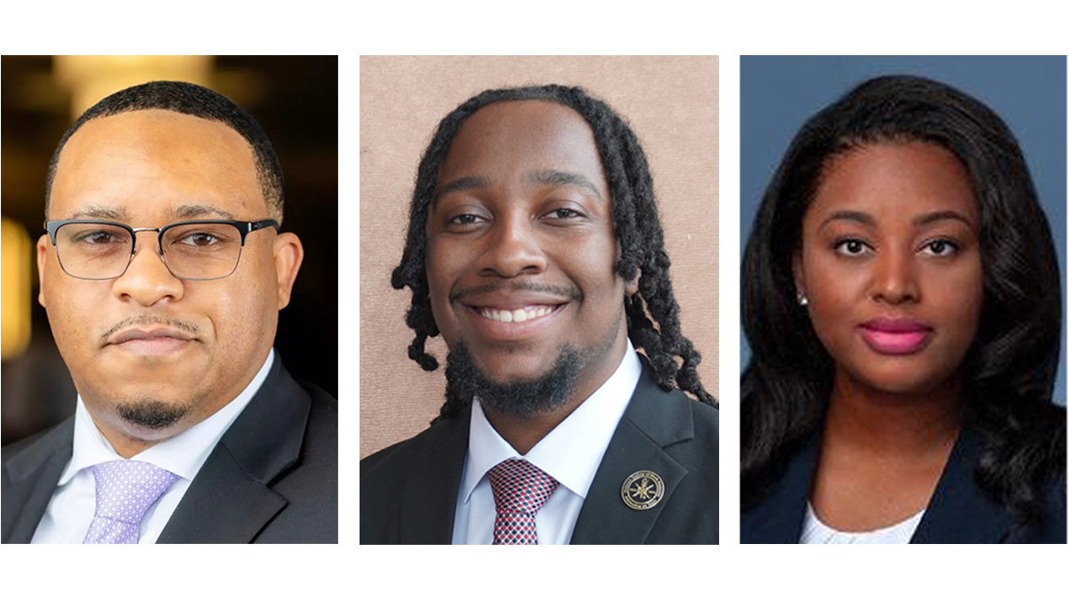 collage of three black professionals