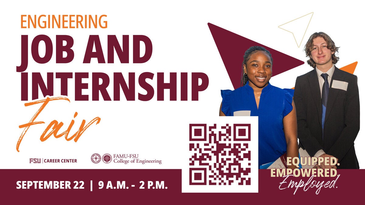 Engineering Job and Internship flyer of date and time.