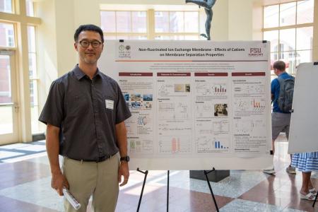famu-fsu engineering postdoc with poster at fsu competition