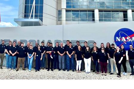 photo of famu-fsu engineering msse bootcamp participants outside nasa