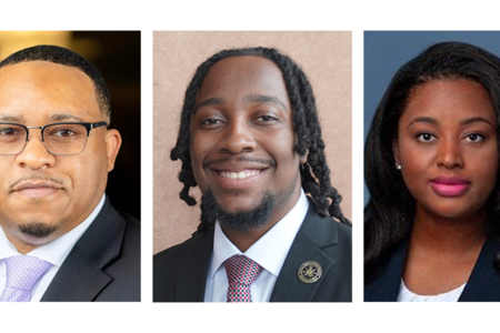 collage of three black professionals