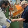 Two scientists in an engineering lab