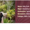 image of abby scott with info box on right