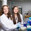 photo of two girls in lab
