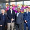 photo of four men at the ame building professors shih clark kumar oates