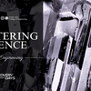 Event invitation graphic titled 'Glittering Science: Art + Engineering,' featuring a black-and-white macro photo of faceted metallic crystal formations, with logos for the Department of Materials Science & Engineering, FAMU-FSU College of Engineering, and FSU Discovery Days