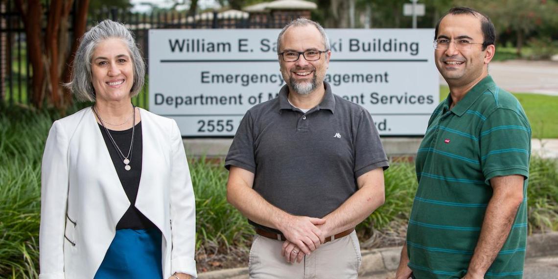 Arda Vanli (center), professor in industrial and manufacturing engineering, leads a team of interdisciplinary researchers including Eren Ozguven, Ph.D. (right) and Ellen Piekalkiewicz looking at how to improve disaster resilience among diverse populations.