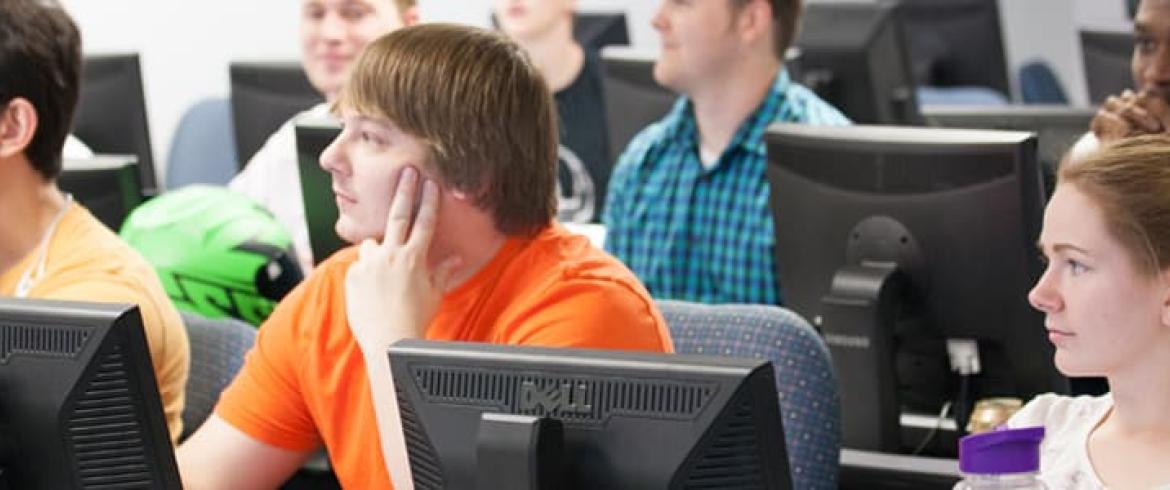 Students listening to the instructor 