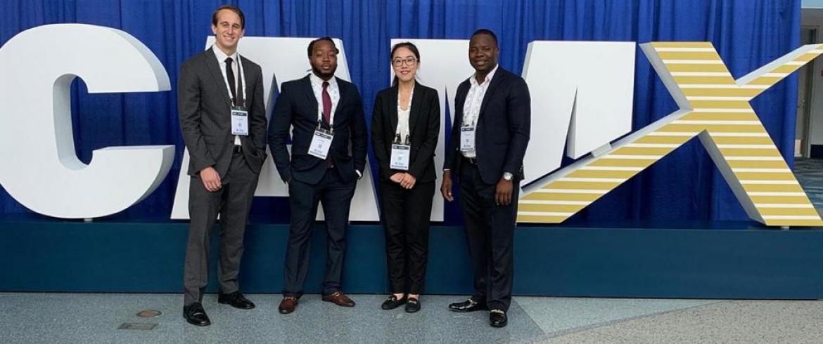 IME students Stefan Spiric, Marquese Pollard, Zhe Liu and Abiodun Oluwalowo