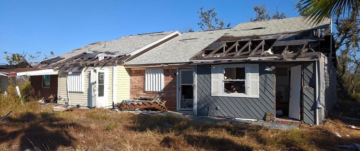 Aftermath of Hurricane Michael at Mexico Beach.