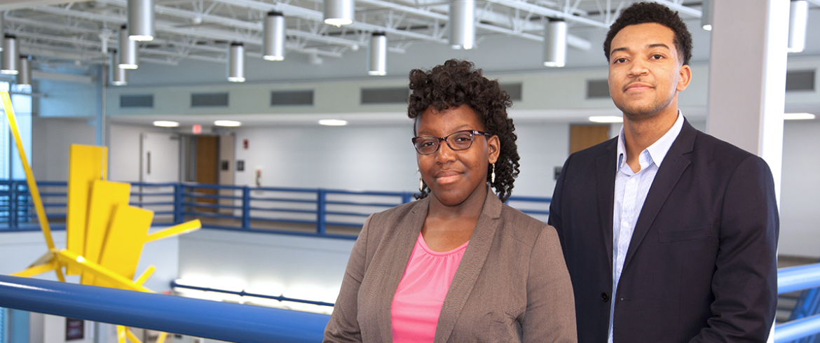 Award winnners Daziyah Sullivan and Latarence Butts at the FAMU-FSU College of Engineering