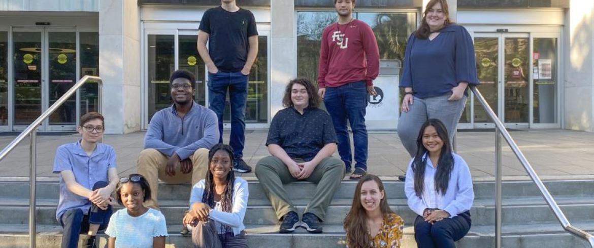 fsu igem 2021 team photo including ely bor chemical engineering undergrad