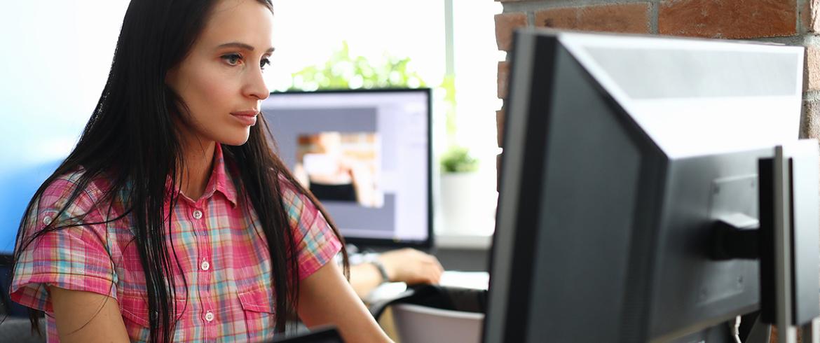 woman at computer