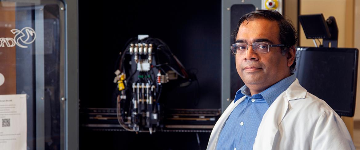 photo of s ramakrishnan engineering researcher in the lab at famu-fsu engineering