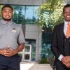 photo of Solomon Andrews, left, and Johnpaul Adimonyemma are two FAMU students that are Ted Rogers Award winners at the FAMU-FSU College of Engineering