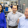 From left, Yuan Li, an assistant professor of Electrical and Computer Engineering; Eren Ozguven, associate professor in Civil and Environmental Engineering; and Simon Foo, a professor of Electrical and Computer Engineering at the FAMU-FSU College of Engineering. (Mark Wallheiser/FAMU-FSU College of Engineering)