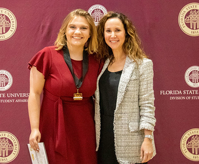 madison burke at fsu torchbearer ceremony