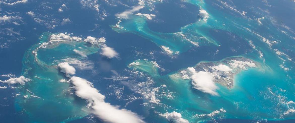 Aerial view of the Bahamas