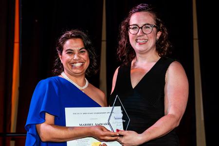 photo of amwake getting award