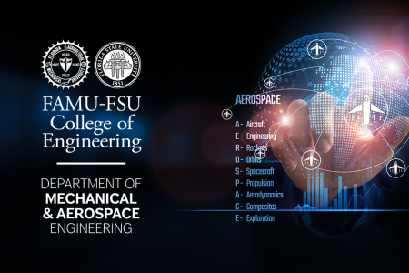 collage with department logo and aerospace science fields