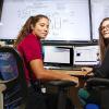 Undergraduates Delaney Freeman, left, and Isabel Barnola are undergraduate first authors on research conducted at the Center for Advanced Power Systems (CAPS), a research facility associated with the FAMU-FSU College of Engineering in Tallahassee, FL.  