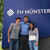Kampmann and two students in Germany