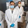 biomedical engineering faculty member jamel ali phd with students in lab