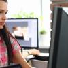 woman at computer