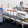 hospital beds in a makeshift hospital
