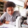 science students in high school lab