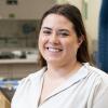 portrait of engineering phd student aspen reyes in the lab at hpmi