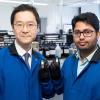 photo of chung and ghorai in the lab at famu-fsu college of engineering